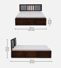 Brevik Sheesham Wood Queen Size Bed In Provincial Teak Finish With Hydraulic Storage