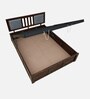 Brevik Sheesham Wood Queen Size Bed In Provincial Teak Finish With Hydraulic Storage