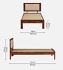 Brevik Sheesham Wood Single Bed In Honey Oak  Finish