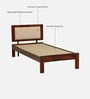 Brevik Sheesham Wood Single Bed In Honey Oak  Finish