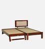 Brevik Sheesham Wood Single Bed In Honey Oak  Finish With Trundle
