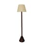 Brice Wooden Floor Lamp with Jute Shade & Brown Base