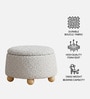 Brick Pouffe In Ivory Colour