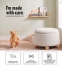 Brick Pouffe In Ivory Colour