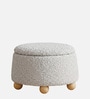Brick Pouffe In Ivory Colour