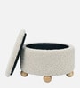 Brick Pouffe In Ivory Colour