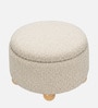Brick Pouffe In Ivory Colour