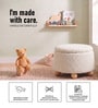 Brick Pouffe In Light Cream Colour