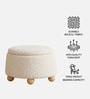 Brick Pouffe In Light Cream Colour