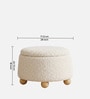 Brick Pouffe In Light Cream Colour