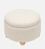 Brick Pouffe In Light Cream Colour