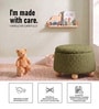 Brick Pouffe In Moss Green Colour