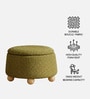 Brick Pouffe In Moss Green Colour