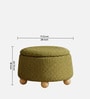 Brick Pouffe In Moss Green Colour