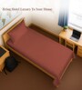Brick Red Solid 400 TC Cotton Single Sized Bedsheet with 1 Pillow Cover