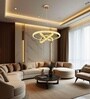 Brielle 70W | 47 Cm |Height Adjustable | 3 Light Mode | Modern LED Ceiling Chandelier for Living Room, Dining, Bedroom, Hall, Kitchen, Office,Luxury Decorative Lighting