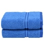 Blue Solid 500 GSM Cotton Hand Towels (Set of 2)