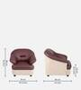 Bright Leatherette 1 Seater Sofa in Maroon & Beige Colour