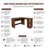 Brightmind Brown Colour Office Table In Walnut Finish Brightmind Brown Colour Office Table In Walnut Finish