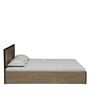 Brighton Queen Size Bed with Storage in Teak Finish
