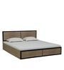 Brighton Queen Size Bed with Storage in Teak Finish