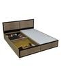 Brighton Queen Size Bed with Storage in Teak Finish