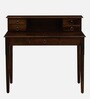 Brighton Sheesham Wood Writing Table In Provincial Teak Finish