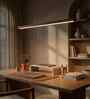 Brigitte 48 Brown Solid Wood Linear LED Hanging Light