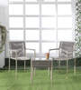 Brik Steel & Braided Rope Table And Chair Sets In Cream Finish