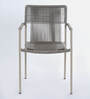 Brik Steel & Braided Rope Table And Chair Sets In Cream Finish