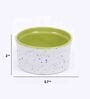 Brilliant 200ml White & Lime Green Stoneware (Set of 2) Ramekin Bowl