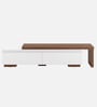 Brimsey TV Unit in Planked Walnut and White Finish Brimsey TV Unit in Planked Walnut and White Finish