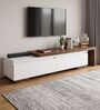 Brimsey TV Unit in Planked Walnut and White Finish Brimsey TV Unit in Planked Walnut and White Finish