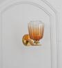 Brinley Metal & Glass Wall Light (Amber)