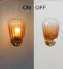 Brinley Metal & Glass Wall Light (Amber)