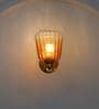 Brinley Metal & Glass Wall Light (Amber)