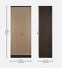 Brio 2 Door Wardrobe in Dark Walnut & Sonoma Oak Finish