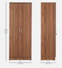Brio 2 Door Wardrobe in Walnut Finish