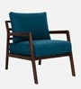 Brio Sheesham Wood Arm Chair In Blue Color