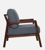 Brio Sheesham Wood Arm Chair In Grey Color