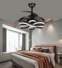Brisa Black Aluminium LED Smart Fan Chandelier