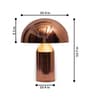 Brisa Iron Glossy Copper Finish Table Lamp