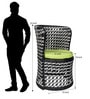 Brisbane Wicker Table And Chair Set ( With 2 Chairs ) in Black & White Dual Tone Finish