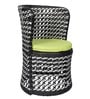 Brisbane Wicker Table And Chair Set ( With 2 Chairs ) in Black & White Dual Tone Finish