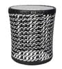 Brisbane Wicker Table And Chair Set ( With 2 Chairs ) in Black & White Dual Tone Finish