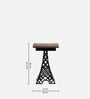 Brisco Metal End Table In Distress Finish