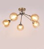 Brisk Silver Glass Chandelier