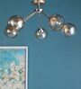 Brisk Silver Glass Chandelier