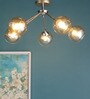 Brisk Silver Glass Chandelier
