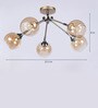 Brisk Silver Glass Chandelier